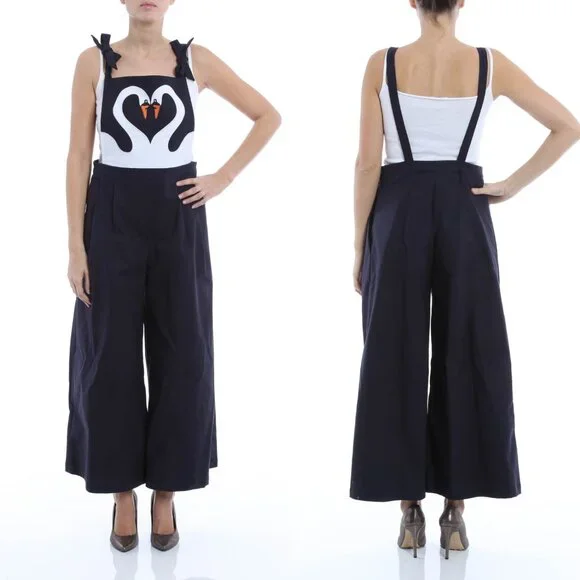 Vivetta Alberta Swans Stretch Cotton Jumpsuit – Size 38 - Picture 3 of 12